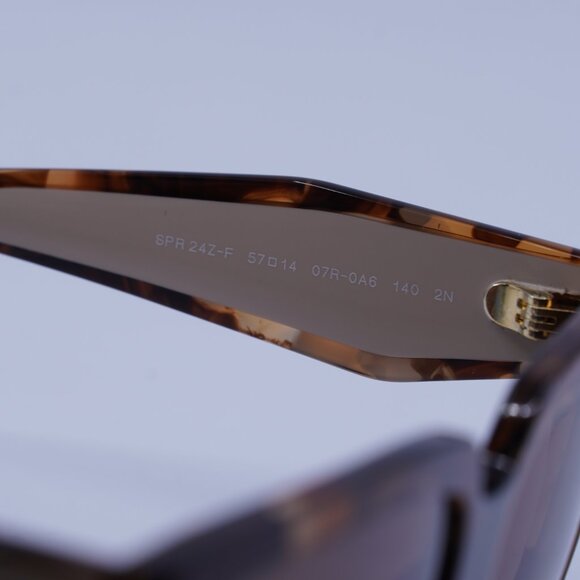 Prada PR24ZSF 07R0A6 Sunglasses Caramel Havana Square Frame - Picture 7 of 10